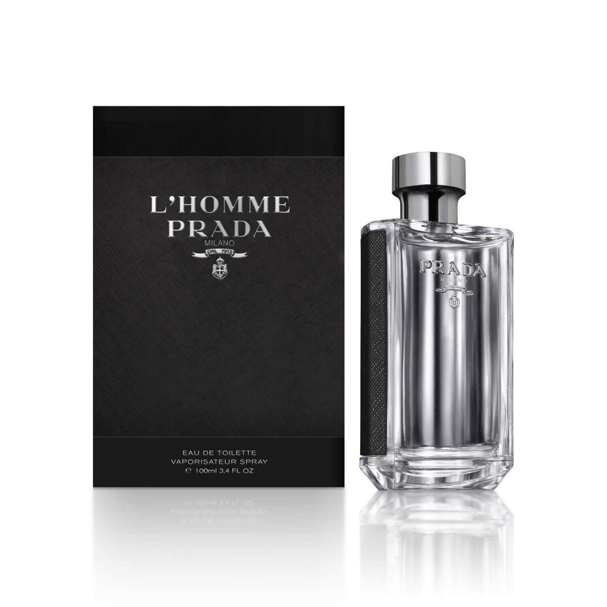 Prada L`homme For Men Eau De Toilette Spray 3.4 Fluid Ounce