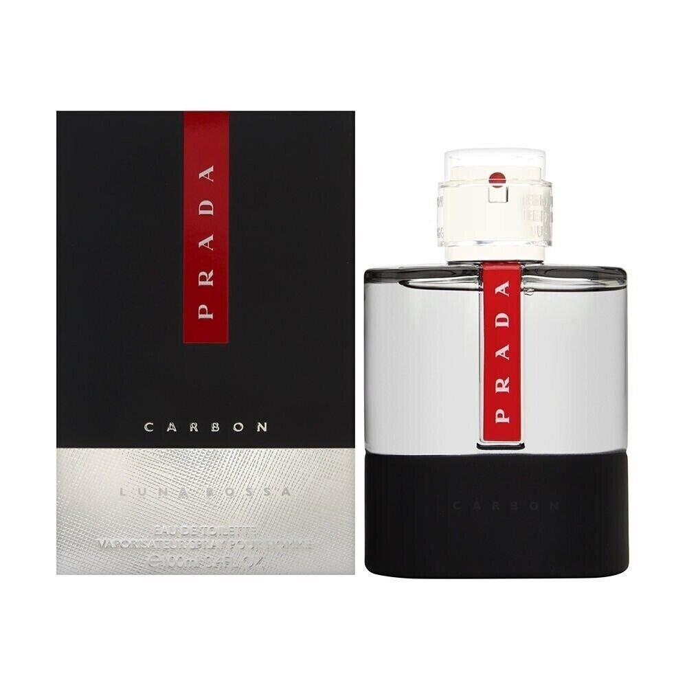 Prada Luna Rossa Carbon 3.3 Oz. Eau de Toilette Spray For Men. Box