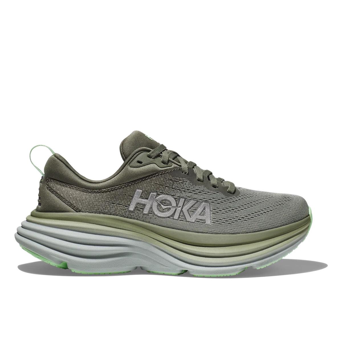 Hoka One One Bondi 8 Men`s Slate/barley Green Running Shoes 1123202 Ohmr Sizes