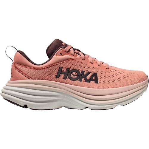 Hoka One One Womens Bondi 8 Shoes Pink Clay Earthenware Strawberry 1127952-EPCL