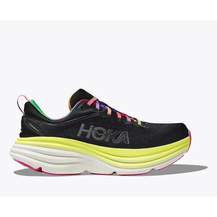 Hoka One One Bondi 8 Women`s Black/citrus Glow Rainbow 1127952-BCGL