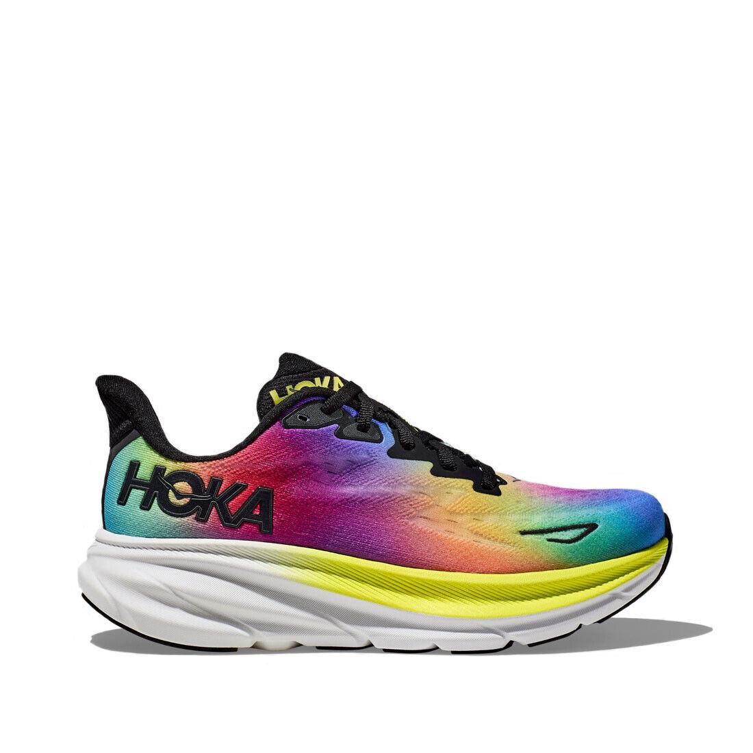 Hoka 1127895-BKML Clifton 9 Black/multi Men Shoe Medium