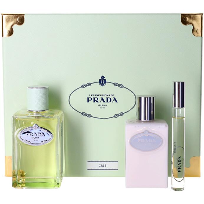 Infusions De Iris By Prada For Women Set: Edp 3.4+EDP 0.34+Body Lotion 3.4