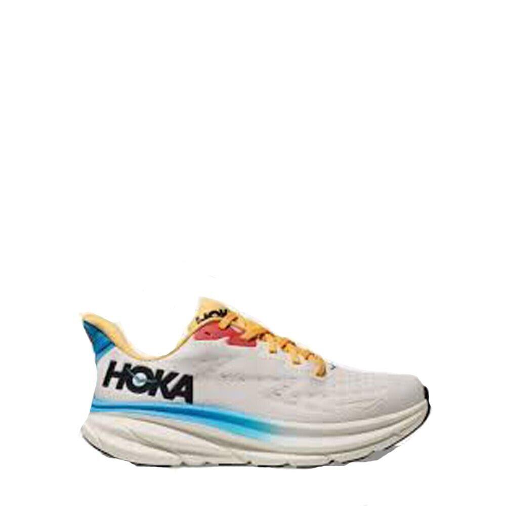 Size 7 - Hoka Women`s Clifton 9 in Blanc de Blanc/swim Day