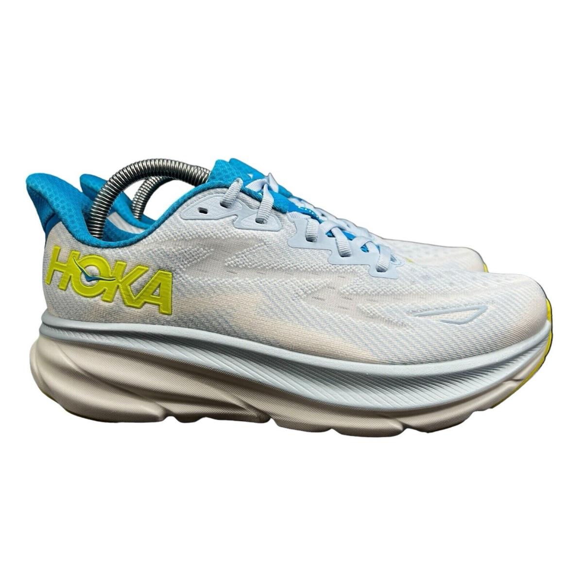 Hoka One One Clifton 9 Ice Water Evening Primerose Running Shoes Men`s Size 8 2E