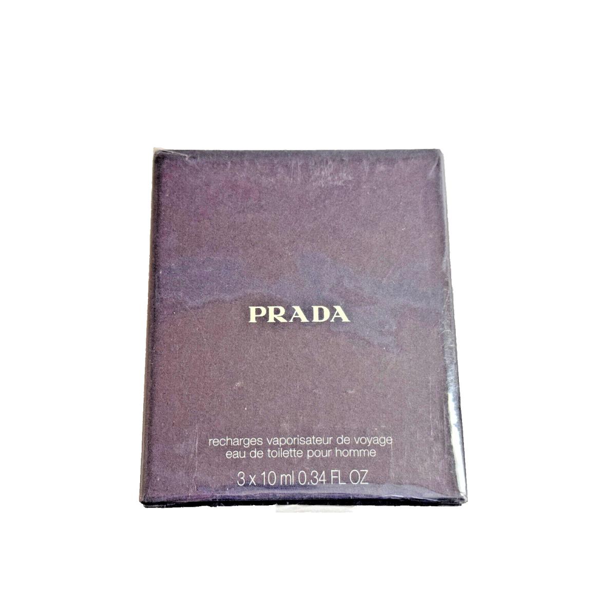 Prada Eau De Toilette Pour Homme Travel Spray Refills 3x10 ml/0.34 Fl oz