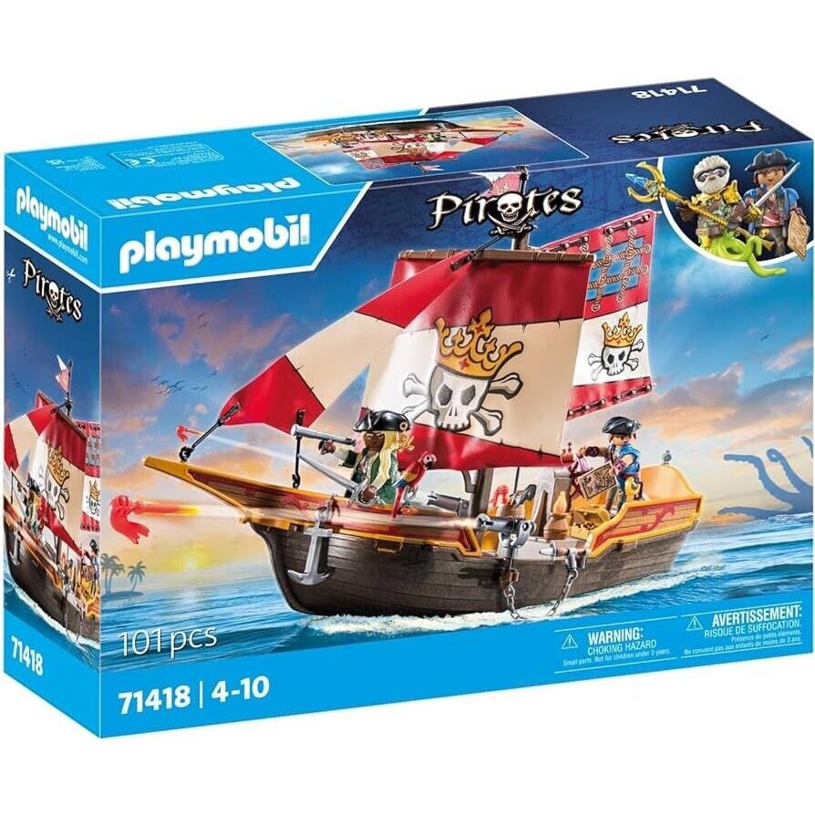 Playmobil Pirates 71418 Small Pirate Ship Mib/new