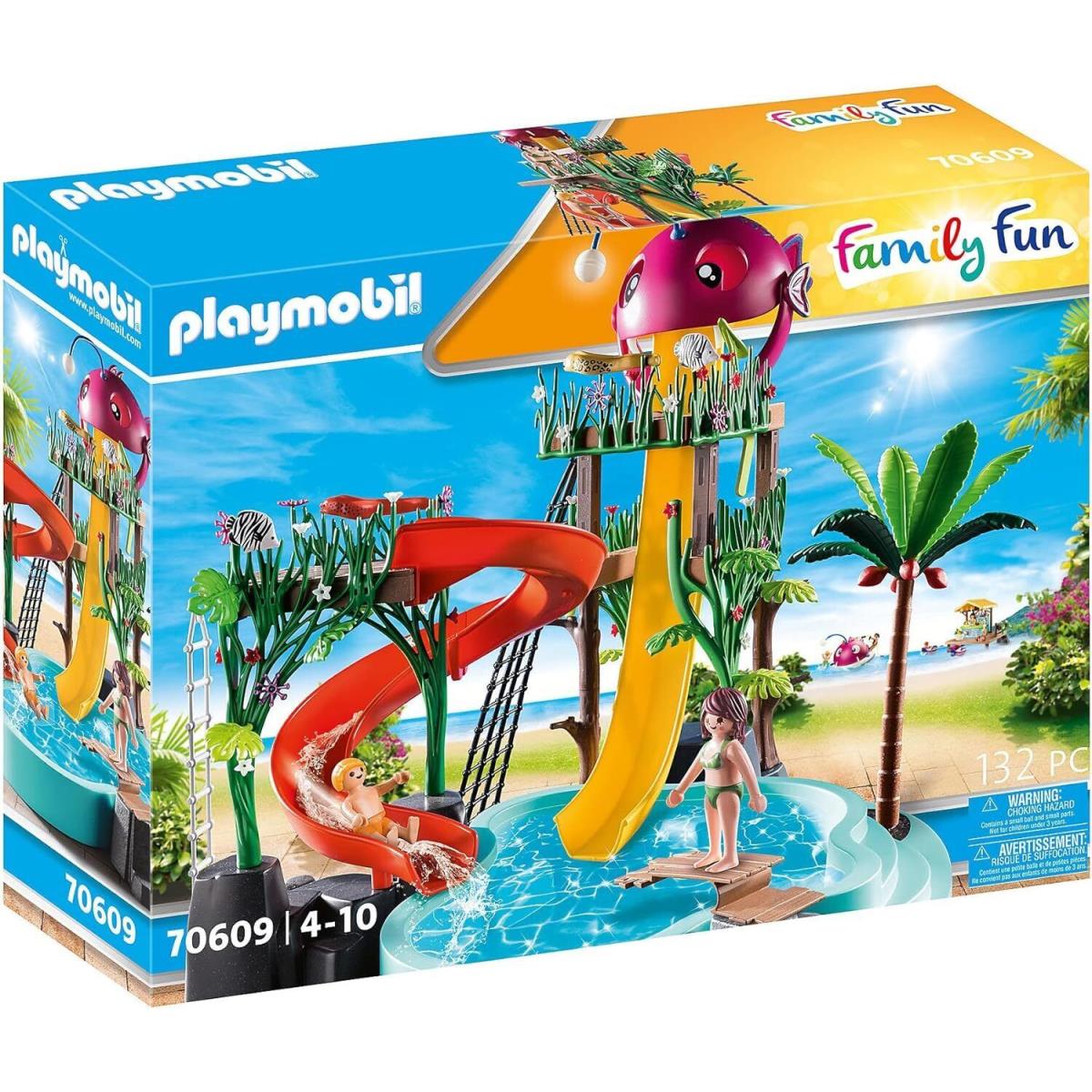 Playmobil Water Park Playset with Slides Wave Pool Water Activities Aquatic
