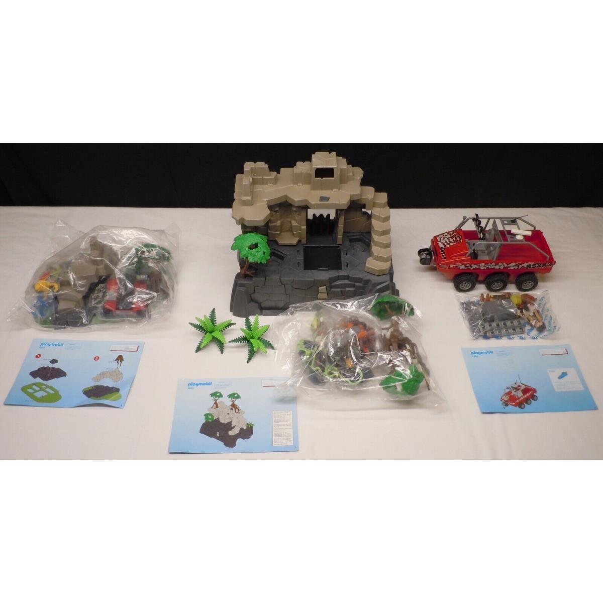 Playmobil Treasure Hunters Temple 4842 Playset 4844 Amphibious Vehicle 4847