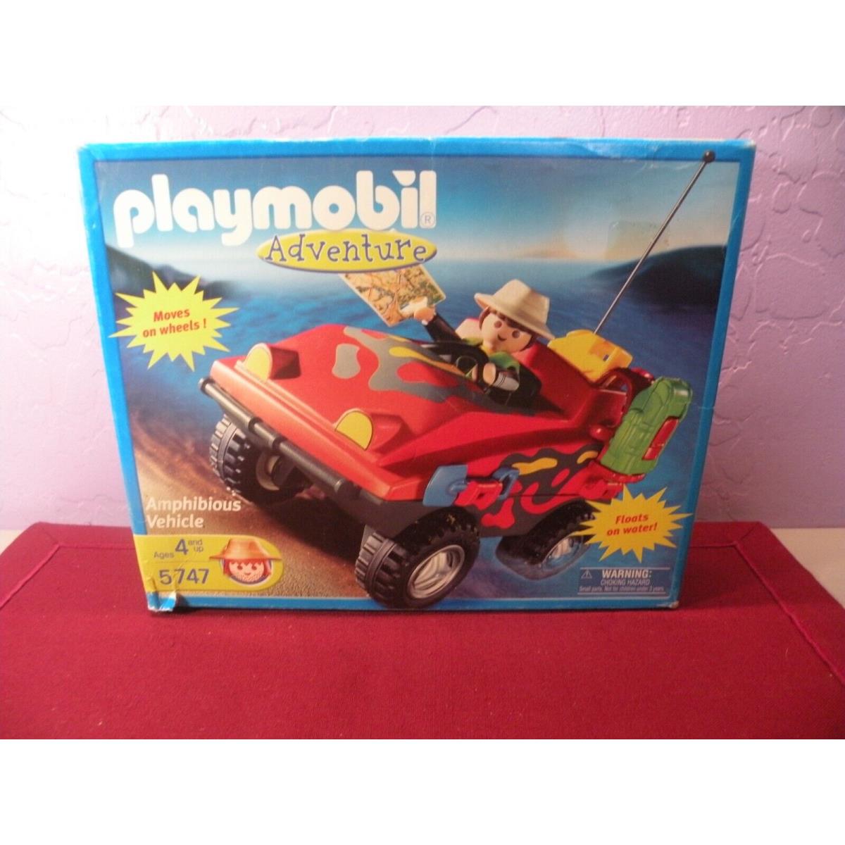 2003 Playmobil 5747 Adventure Amphibious Red Explore Vehicle
