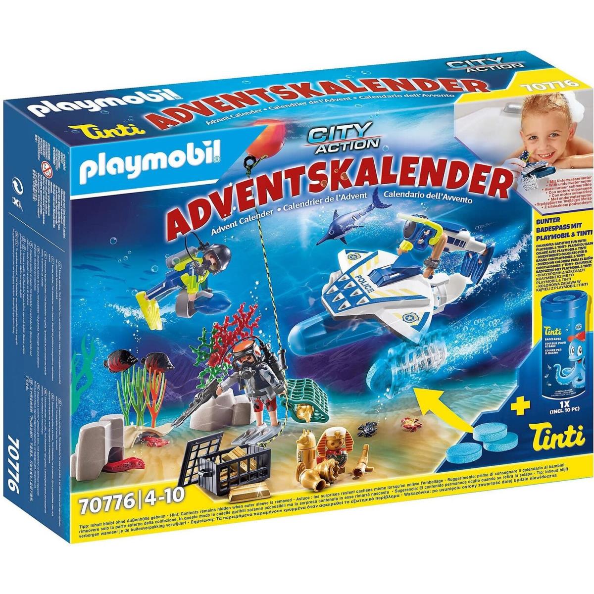 Playmobil 70776 Advent Calendar Bathtime Fun Police Diving Mission Fun