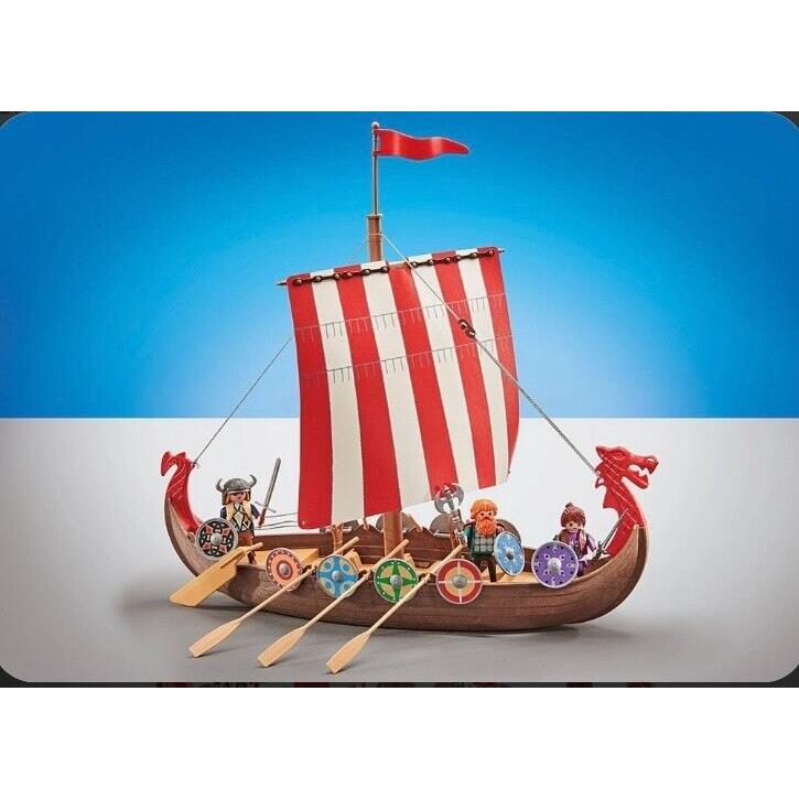 Playmobil Set 9891 Viking Ship Nordic Viking Figures Bag Boat Floats