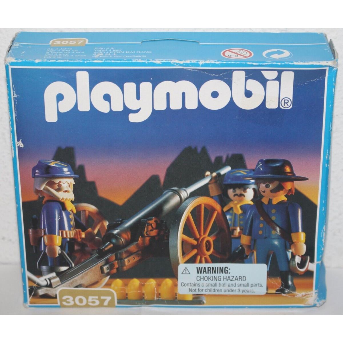 Playmobil American Civil War Union Artillery Set 3874 Cannon Vtg Nos