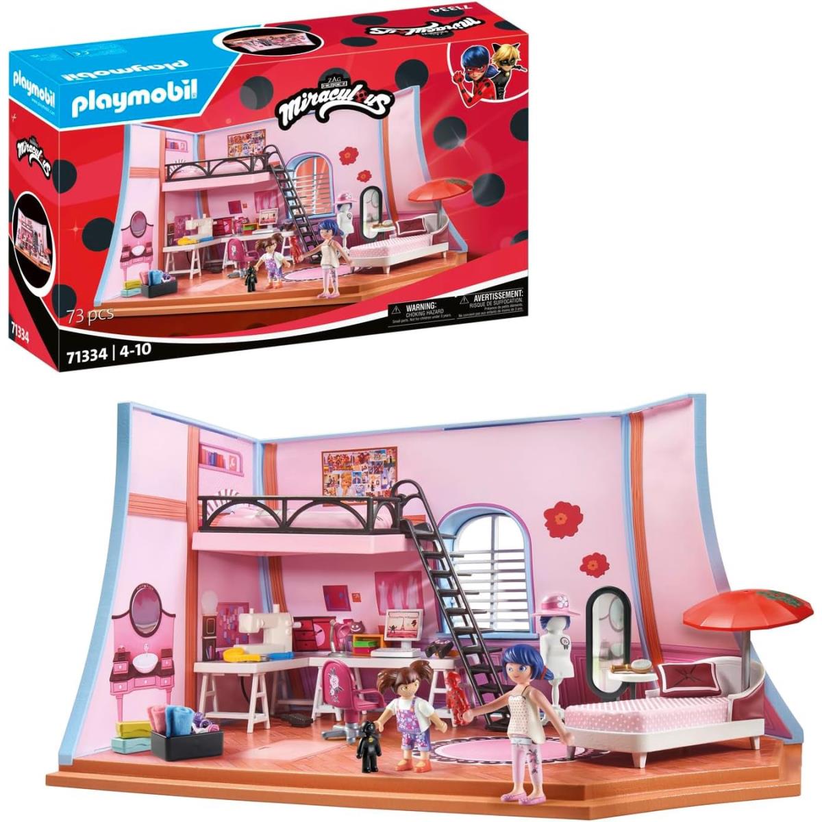 Playmobil Miraculous: Marinette`s Loft 71334 Building Toy Set Gift