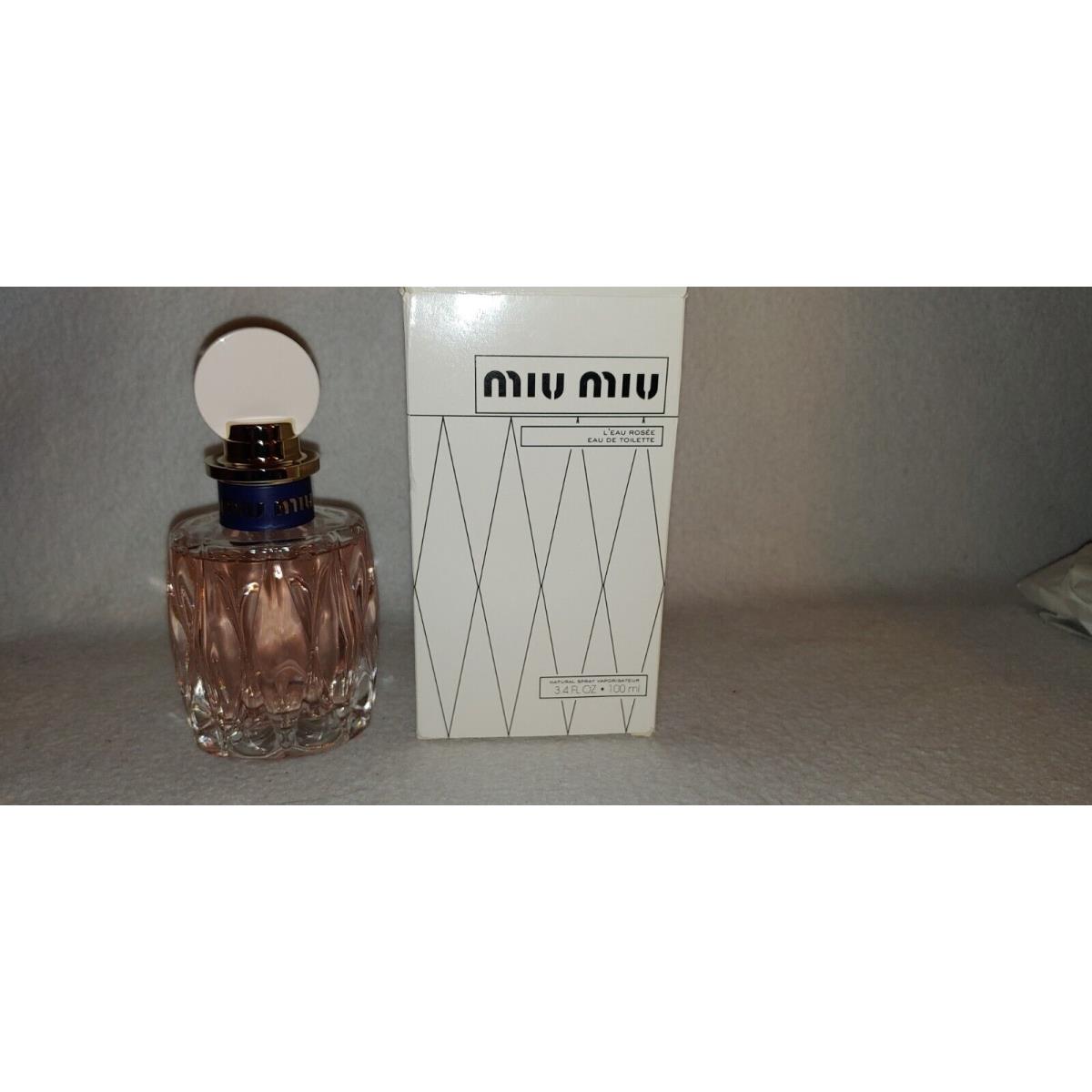 Miu Miu L`eau Rosee Eau DE Toilette Natural Spray 100 ML/3.4 Fl.oz. Tester