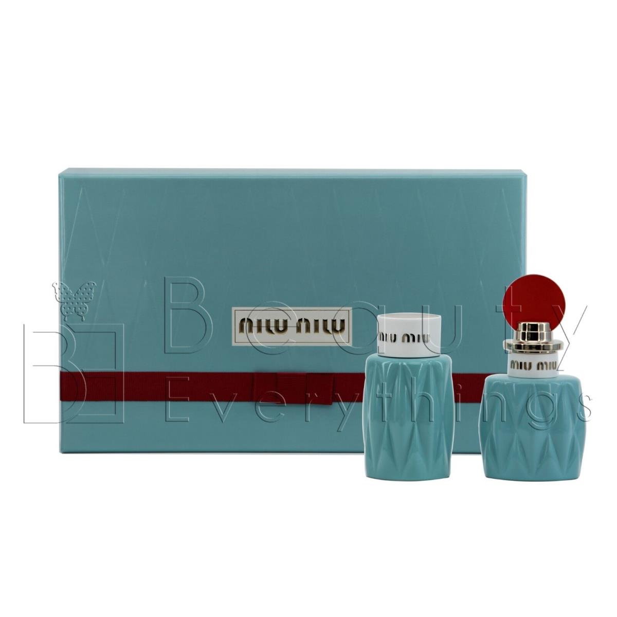 2PC Gift Set by Miu Miu 1.7oz Edp +3.4oz B/l For Women