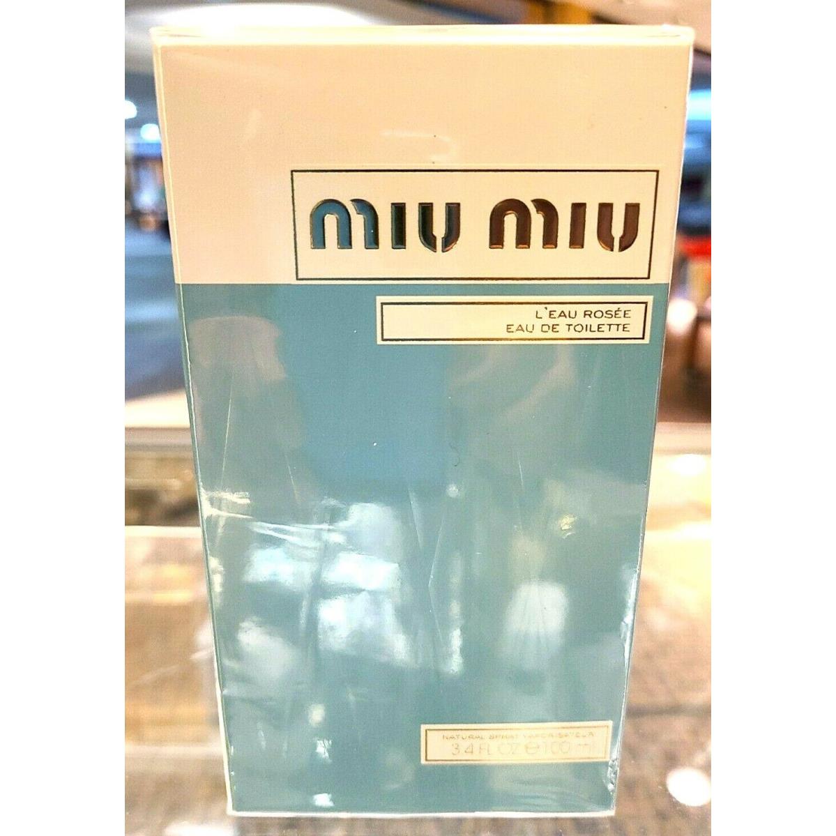 Miu Miu L` Eau Rosee 3.4 oz Eau DE Toilette Box