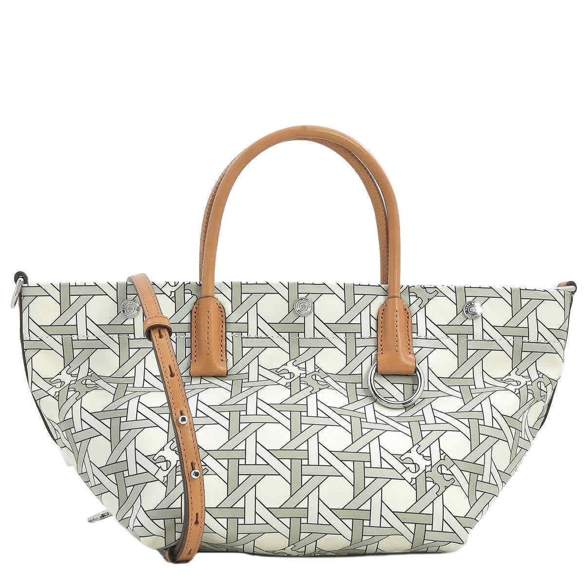 Tory Burch Basketweave Printed Small Canvas Tote Bag 146547-100