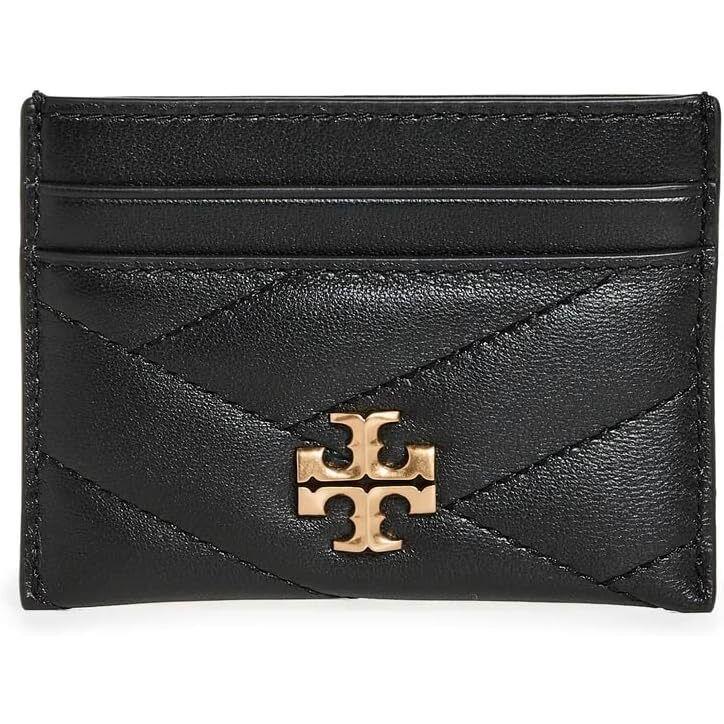 Tory Burch Women`s Kira Chevron Card Case Black One Size Black