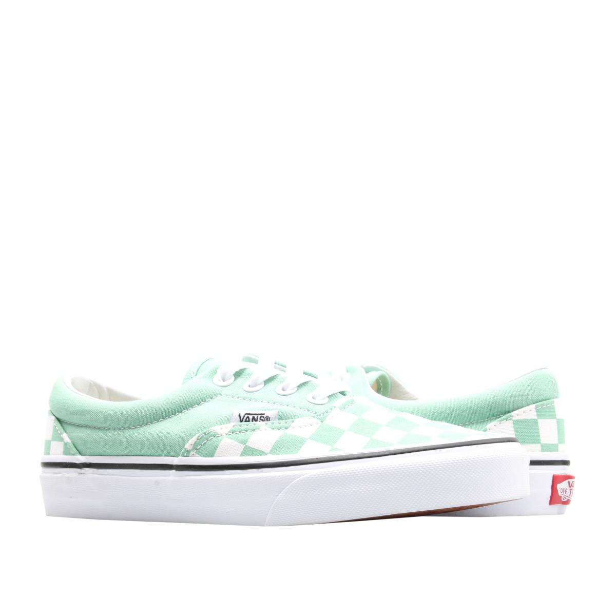 Vans Era Checkerboard Neptune Green/true White Low Top Sneakers VN0A38FRVOV - Checkerboard - Neptune Green/True White