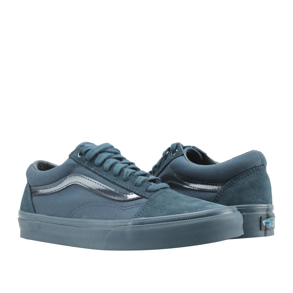 Vans Old Skool Mono Dark Teal Classic Low Top Sneakers VN0A38G1QKD