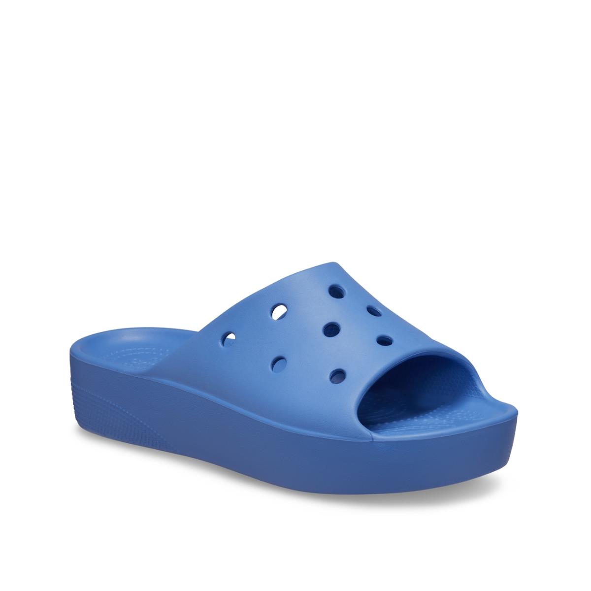 Woman`s Sandals Crocs Classic Platform Slide Sandal Blue