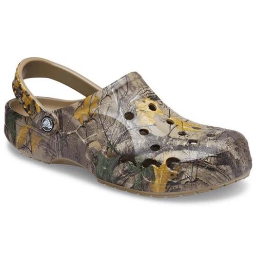 Crocs Baya Realtree Xtra Clog Slide Sandals Unisex Shoes Camouflage Size 7-9