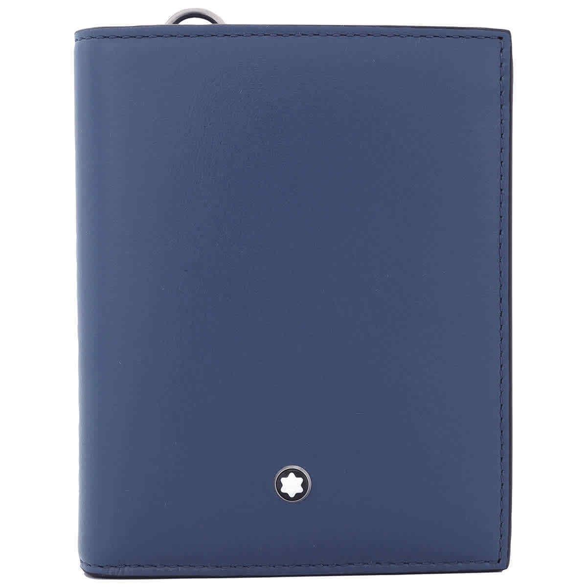 Montblanc Blue Leather Compact Wallet 129678