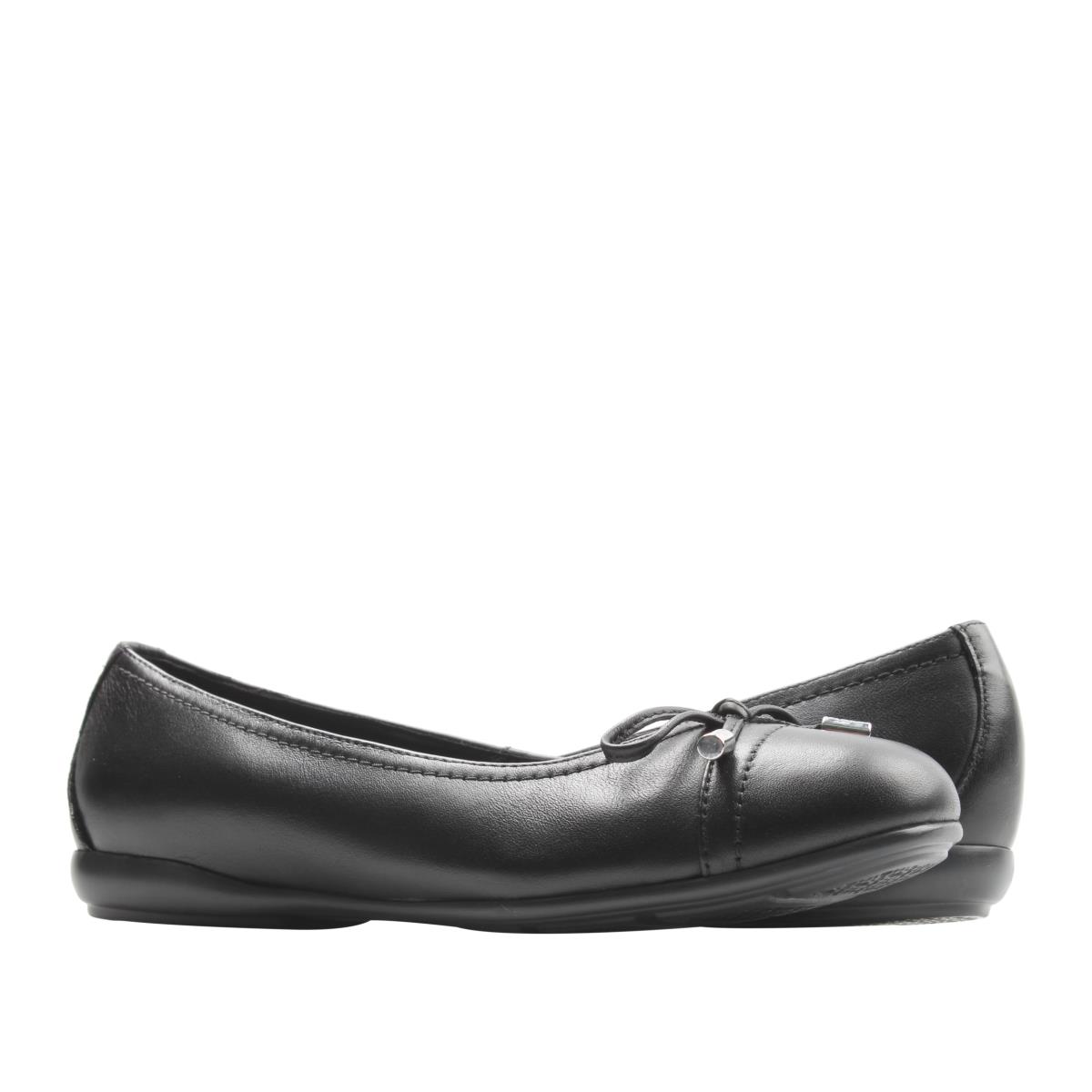 Geox Annytah Ballet Flat Black Leather Women`s Casual Shoes D927ND-00085-C9997