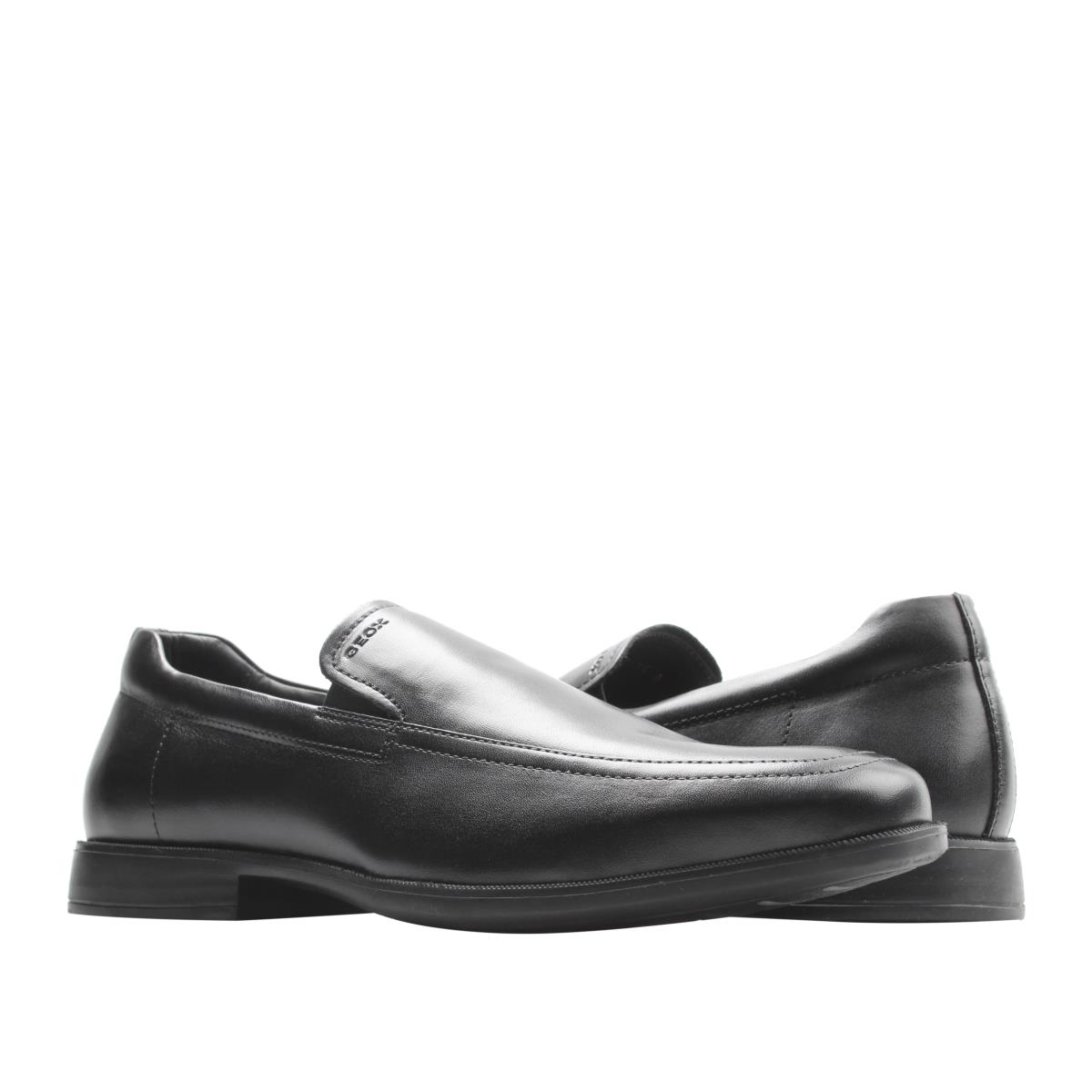 Geox Calgary Slip-on Black Letaher Men`s Dress Shoes U926SD-00043-C9999