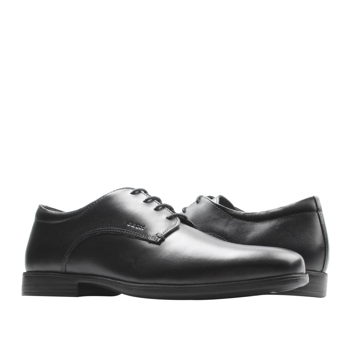 Geox Calgary Lace-up Black Leather Men`s Dress Shoes U926SB-00043-C9999