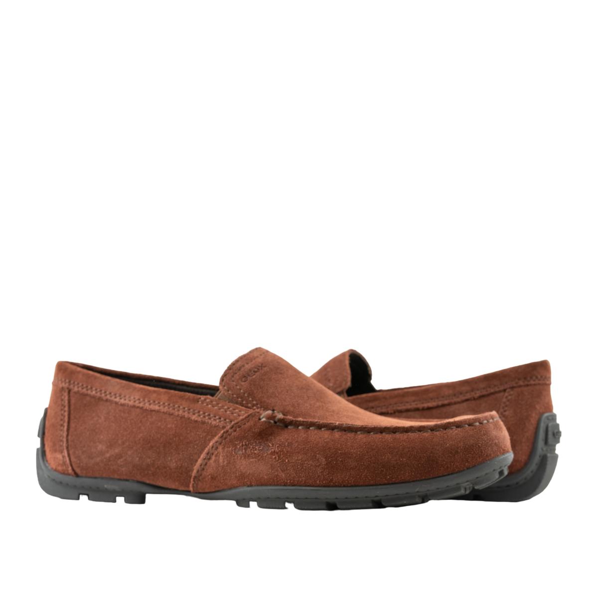 Geox Moner Suede Mocassin Loafer Rust Men`s Casual Shoes U1144V-00022-C6037