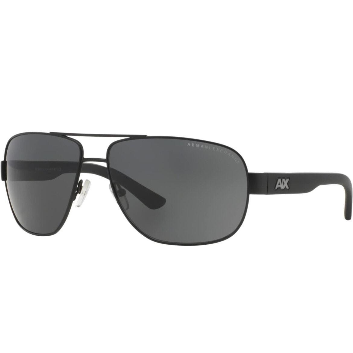 Armani Exchange Men`s Sunglasses Matte Black Frame Grey Lenses 62MM Full Rim