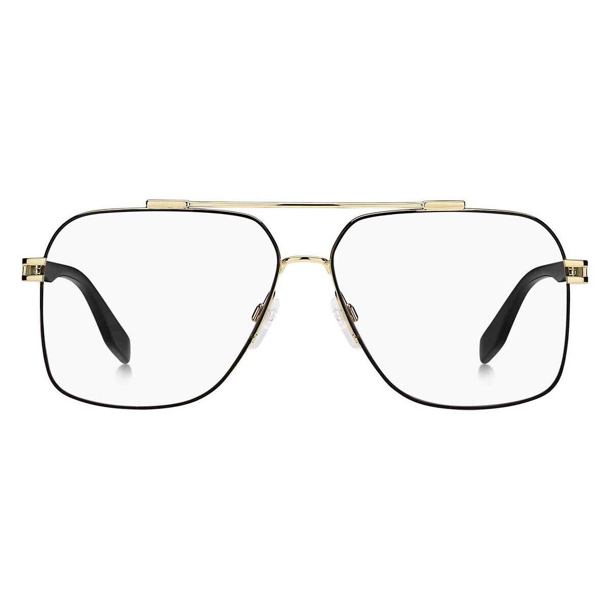 Marc Jacobs Marc 634 Eyeglasses Men Gold Black Rectangle 59mm - Frame: Gold Black, Lens: Demo