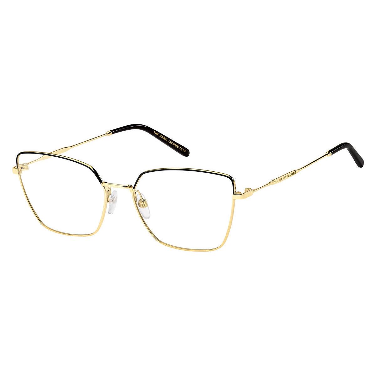 Marc Jacobs 561 Eyeglasses Women Gold Black Cat Eye 56mm