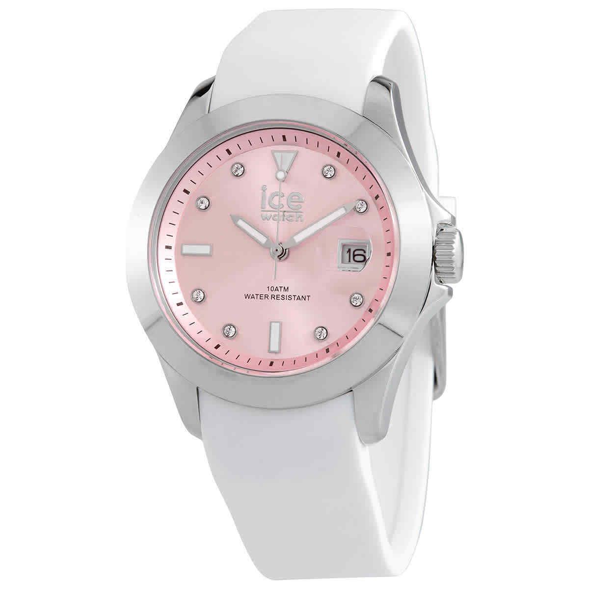 Ice Watch Quartz Crystal Pink Dial Ladies Watch 020382