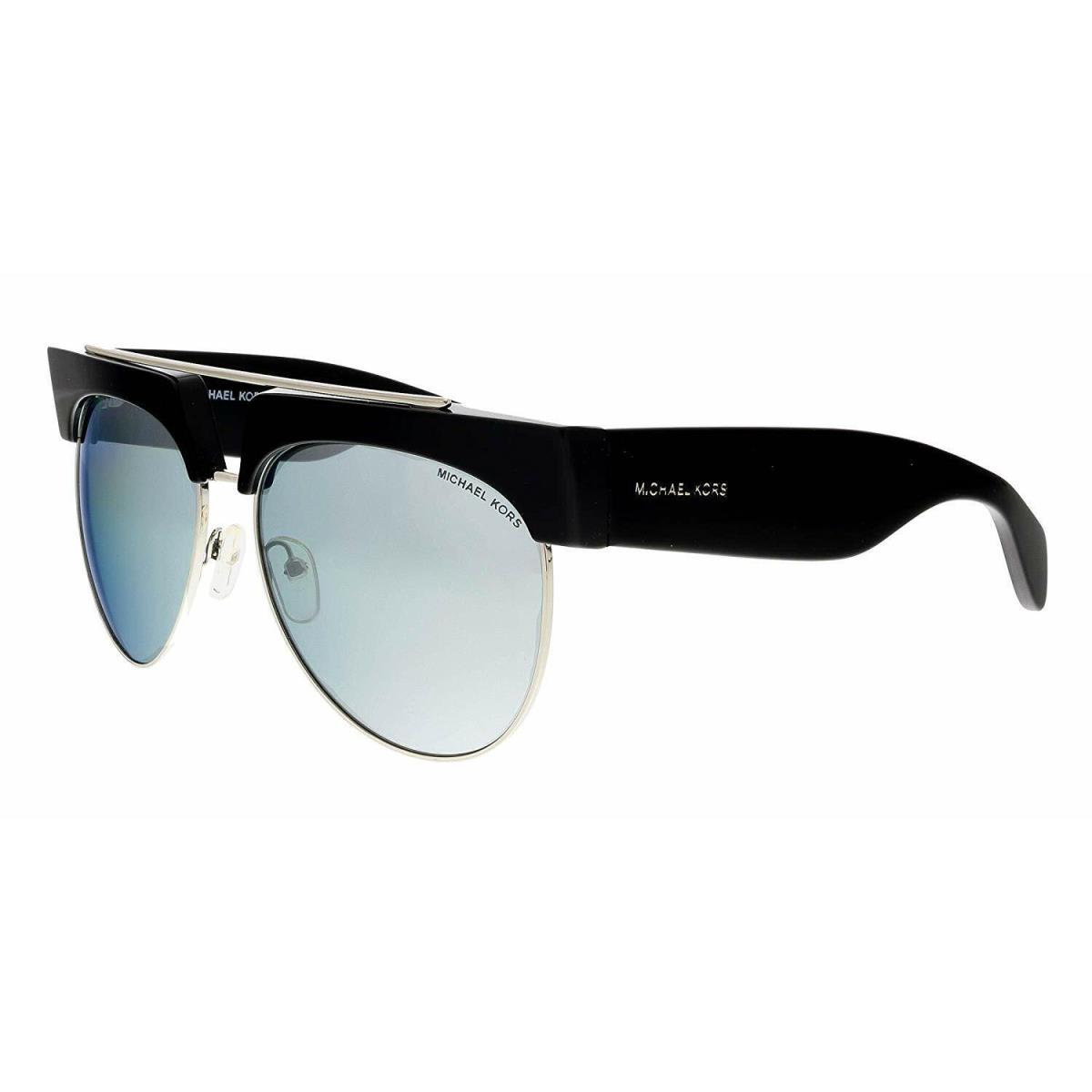 Michael Kors Milan MK2075 30051U Sunglasses Black-silver / Silver Mirror Lens - Silver Frame
