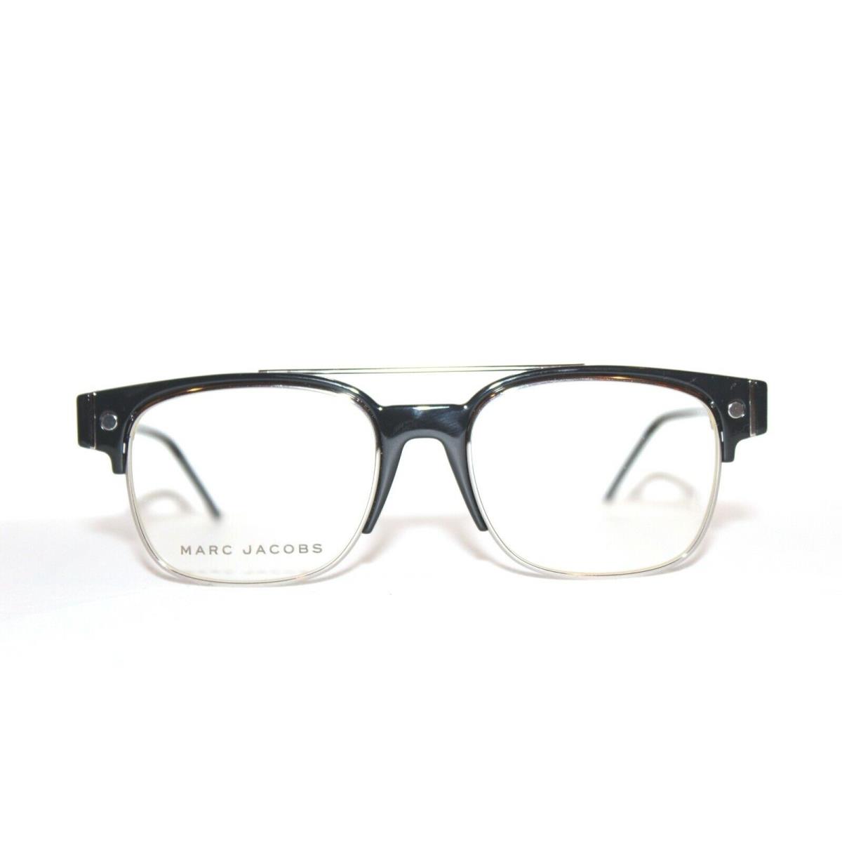Marc Jacobs 5 U4Z Black Silver Eyeglasses RX 51-18-140 Italy Case