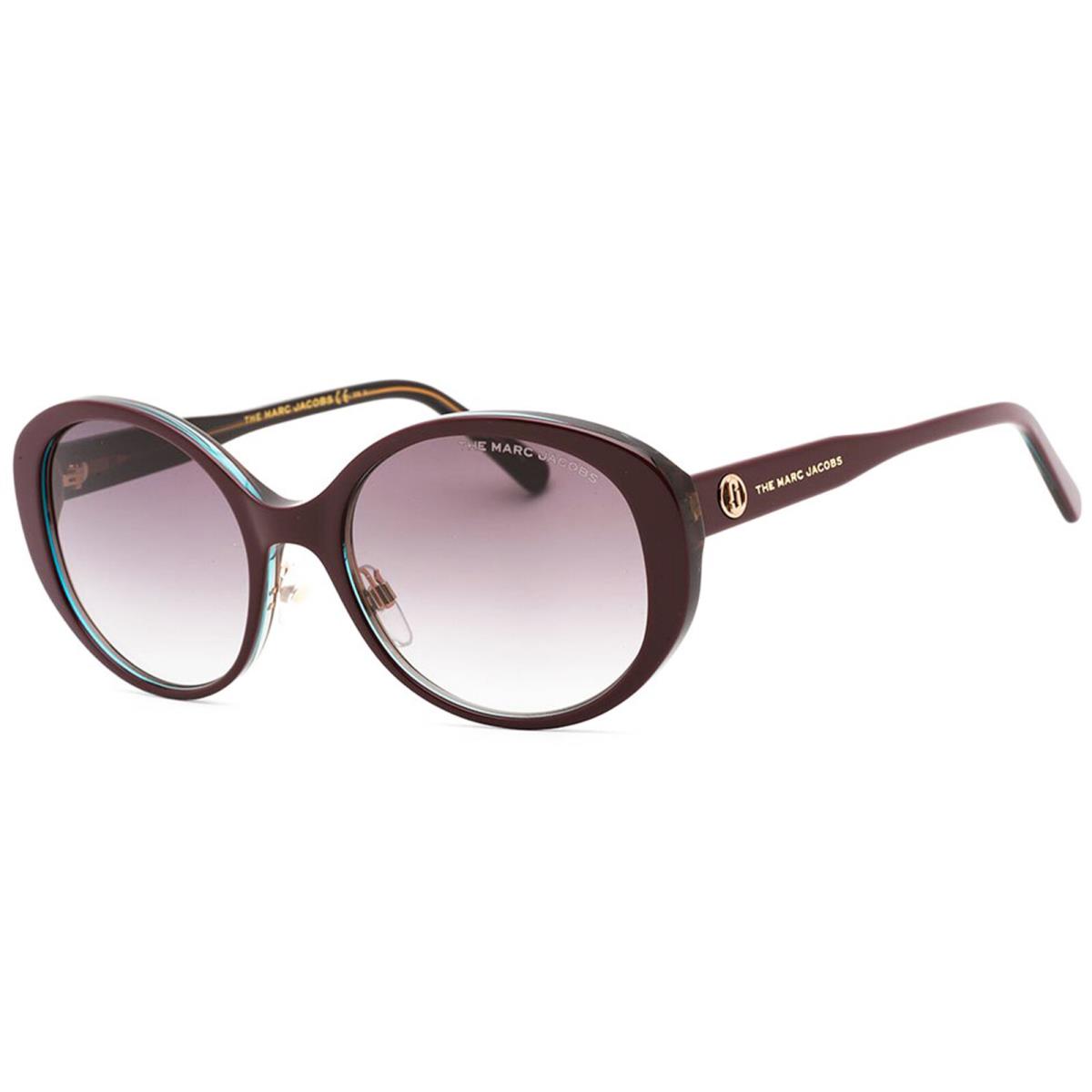 The Marc Jacobs Women Burgundy Oval Sunglasses W/gradient Lens MARC627GS-0LHF-9O