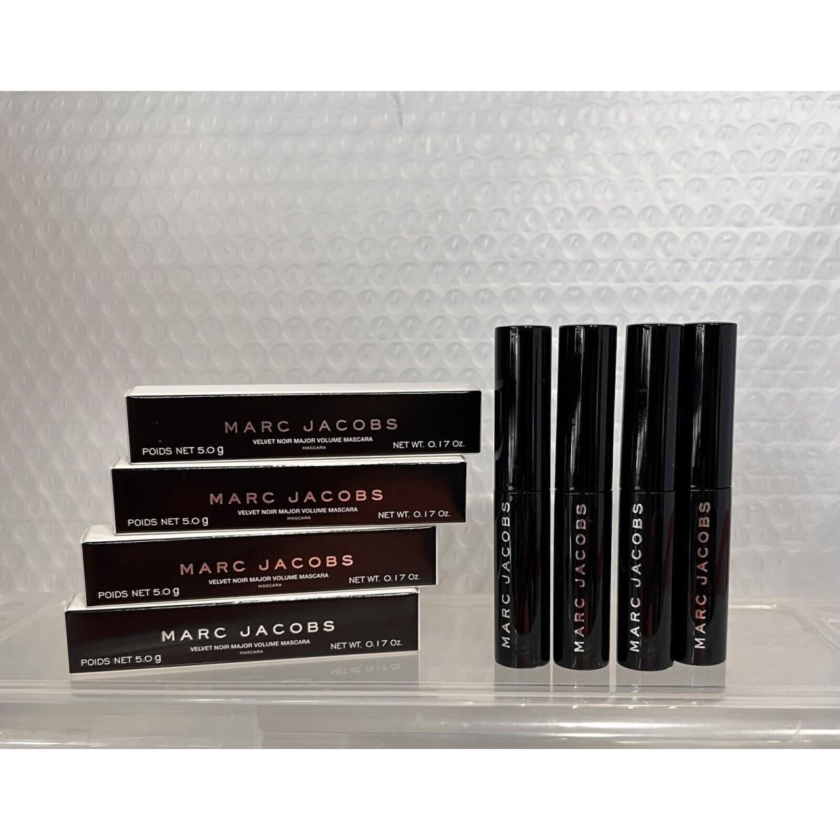 Lot 4x Marc Jacobs Velvet Noir Major Volume Mascara Travel Size 0.17oz/5.0g