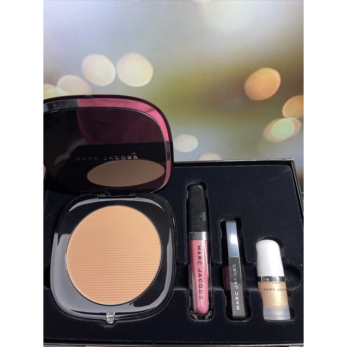 Marc Jacobs 4PC Bestselling Makeup Bronzer Gloss Highlighter Mascara Set