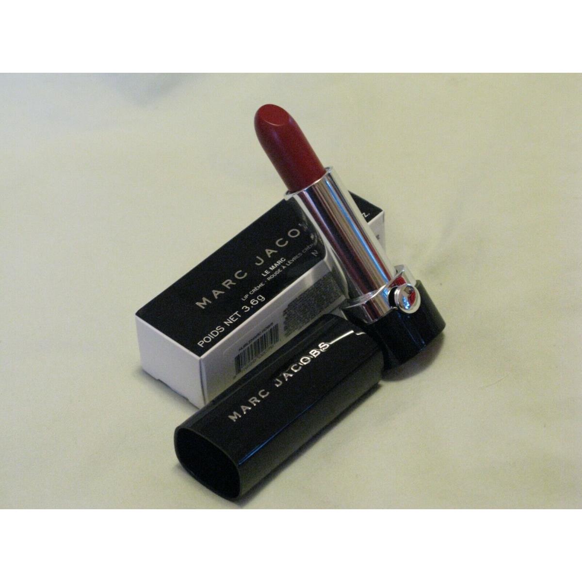 Marc Jacobs Le Marc Lip Creme Lipstick `miss Scarlet` Rich Ruby Red Full Sz