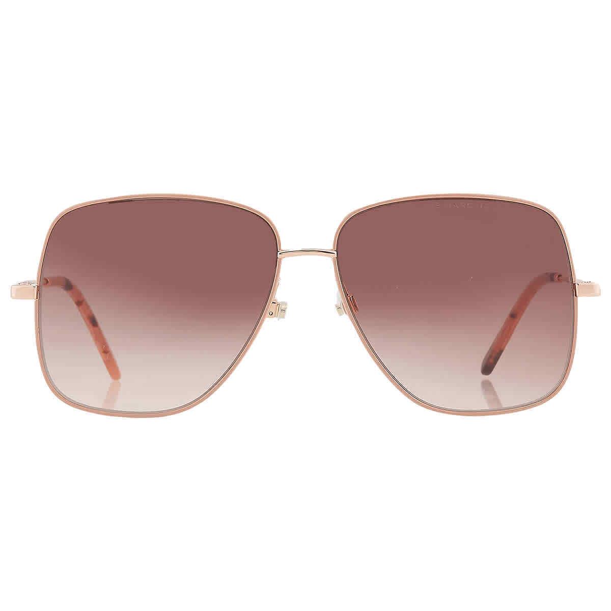 Marc Jacobs Brown Gradient Butterfly Ladies Sunglasses Marc 619/S 0BKU/HA 59 - Frame: Multi, Lens: Brown