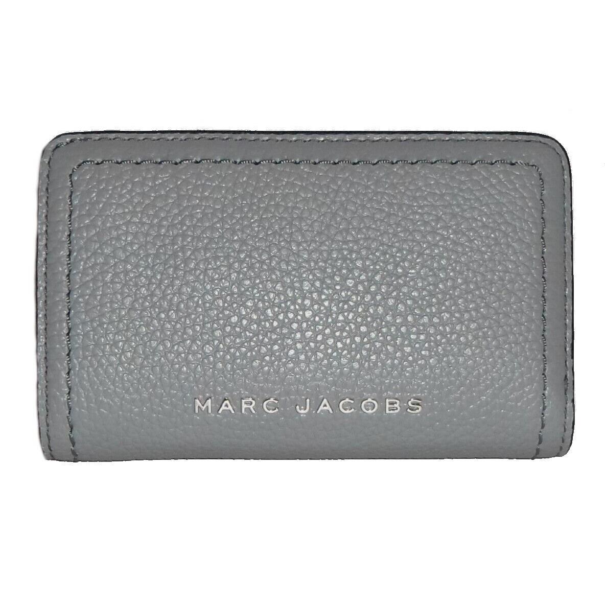 Marc Jacobs Rock Grey Leather Bifold Zip Wallet