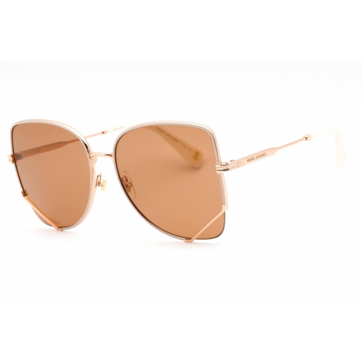 Marc Jacobs Women`s Sunglasses Gold Ivory Metal Full Rim Frame MJ 1066/S 0Y3R 70 - Frame: Gold Ivory, Lens: Brown