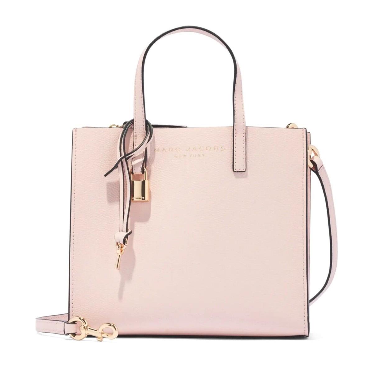 Marc Jacobs Leather Satchel Bag Crossbody Tote Peach