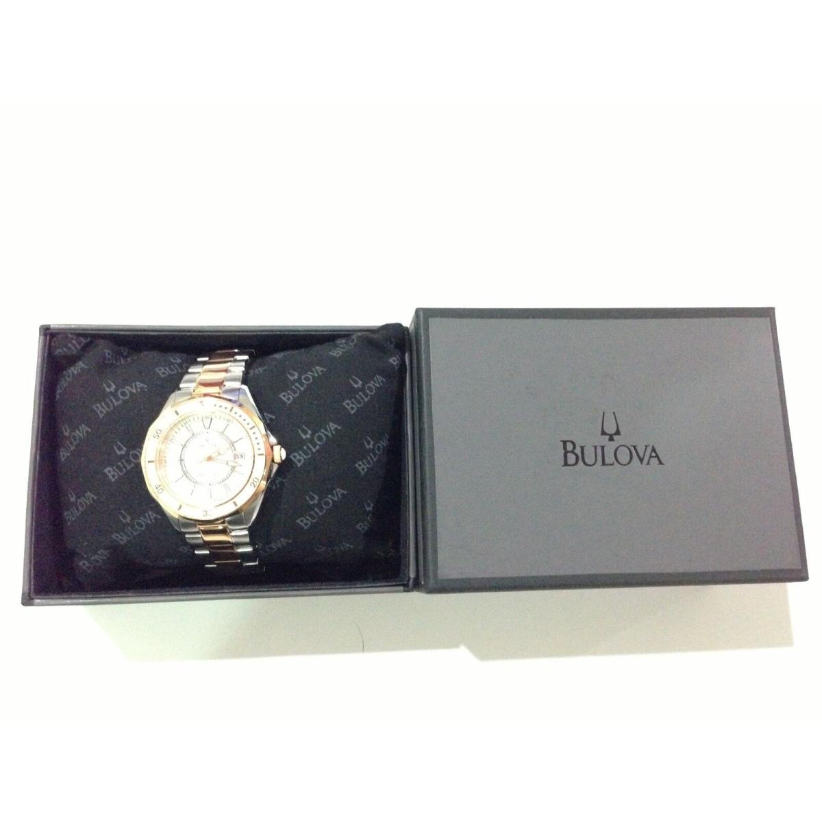 Bulova Women`s Winter Park Silver/rose Gold Ladies Watch-98M113