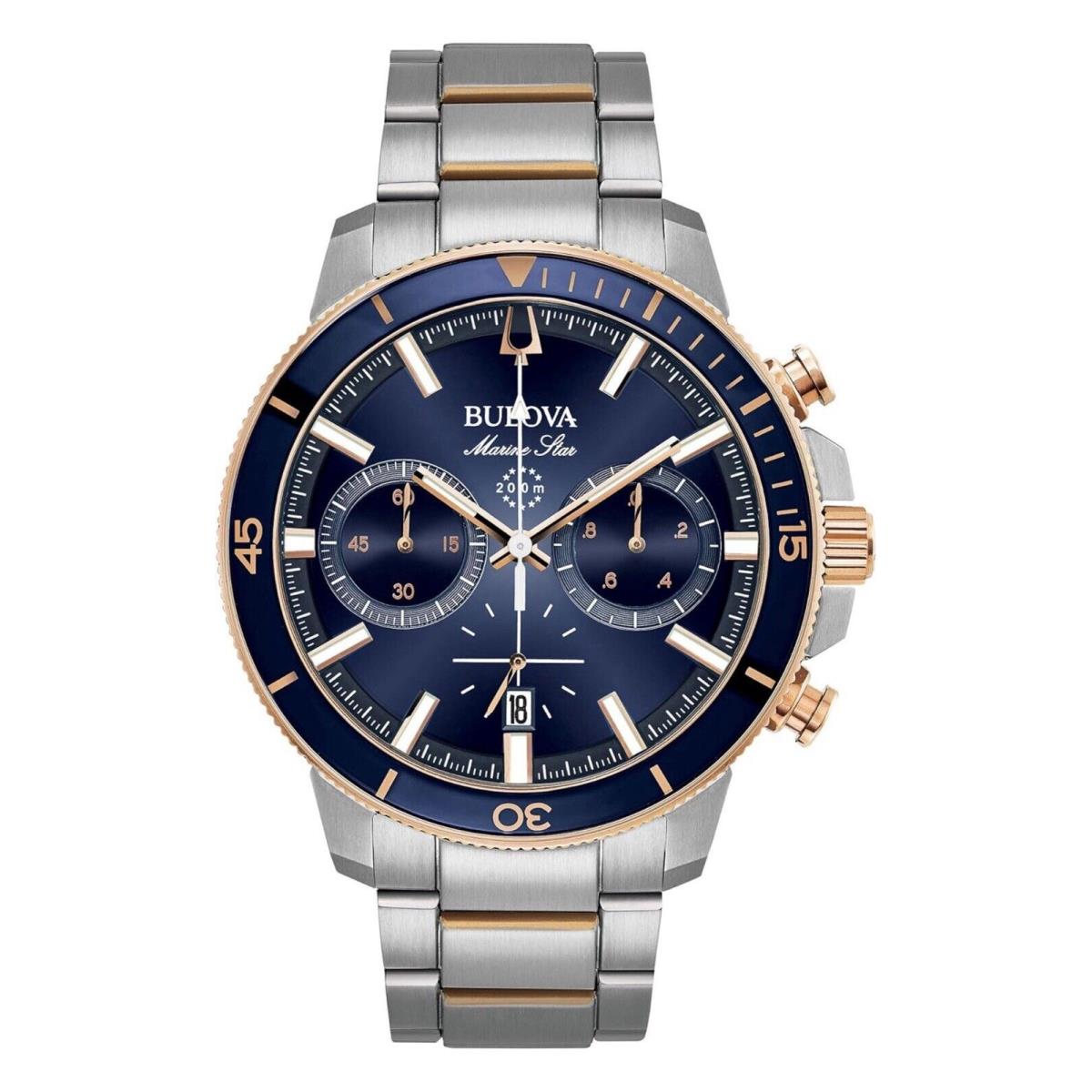 Bulova Men`s Marine Star Chronograph Watch 200M Water Resistant