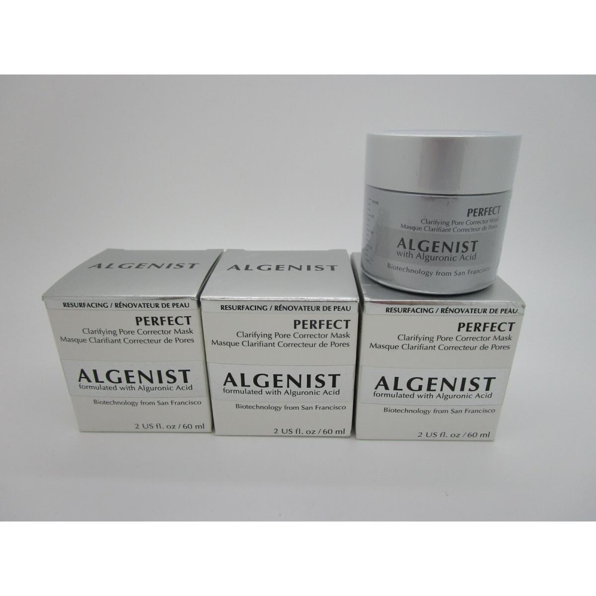 Algenist Perfect Clarifying Pore Corrector Mask Resurfacing 2 oz - Lot of 3