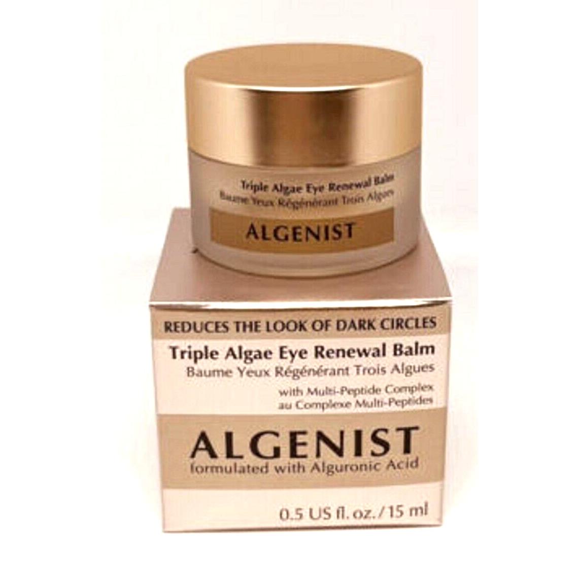 Algenist Triple Algae Eye Real Balm Alguronic Acid Multi-peptides 0.5oz